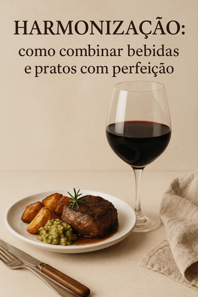 Harmonização para pratos e bebidas aprenda